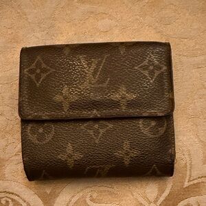 Louis Vuitton Dark Brown Monogram Trifold Elise Wallet